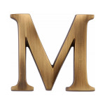 M Marcus Heritage Brass Letter M - Pin Fix 51mm